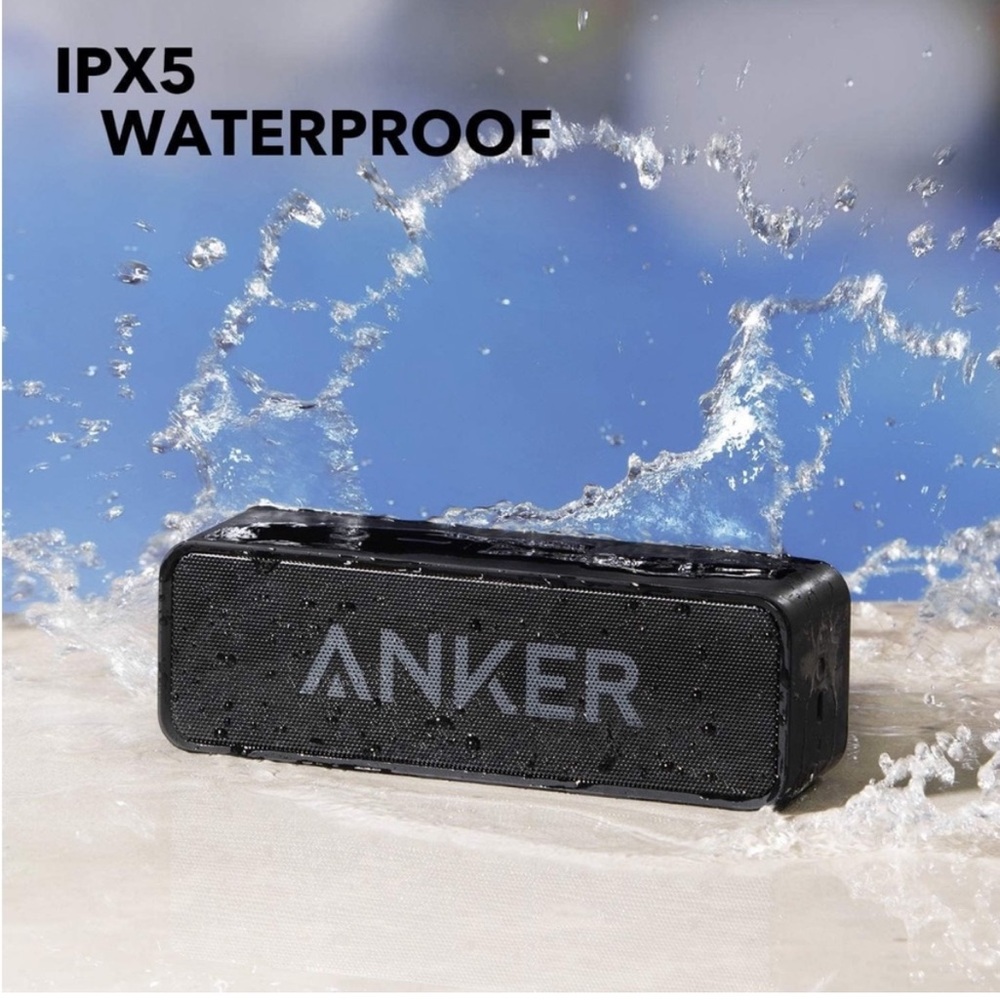 ANKER sound core 2 Bluetooth speaker black rectangle portable music player
